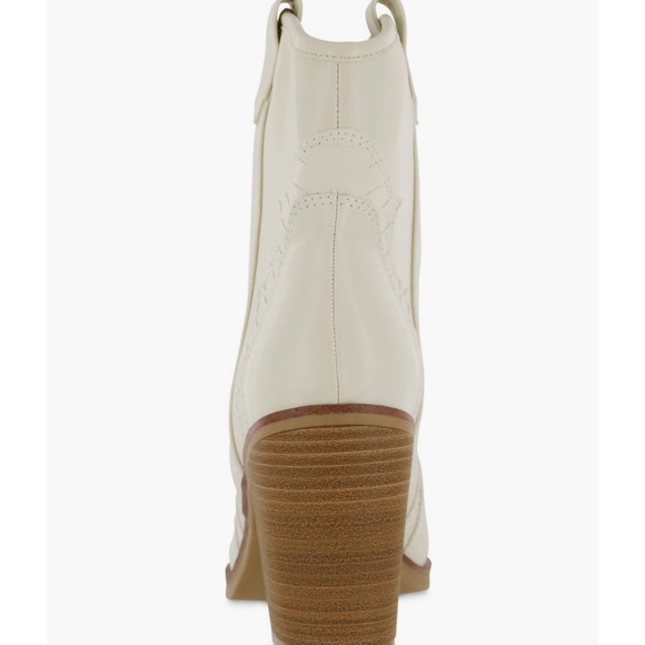 MIA Cowboy Bootie Heel Boots Off White Cream 7 NWT - Picture 9 of 11
